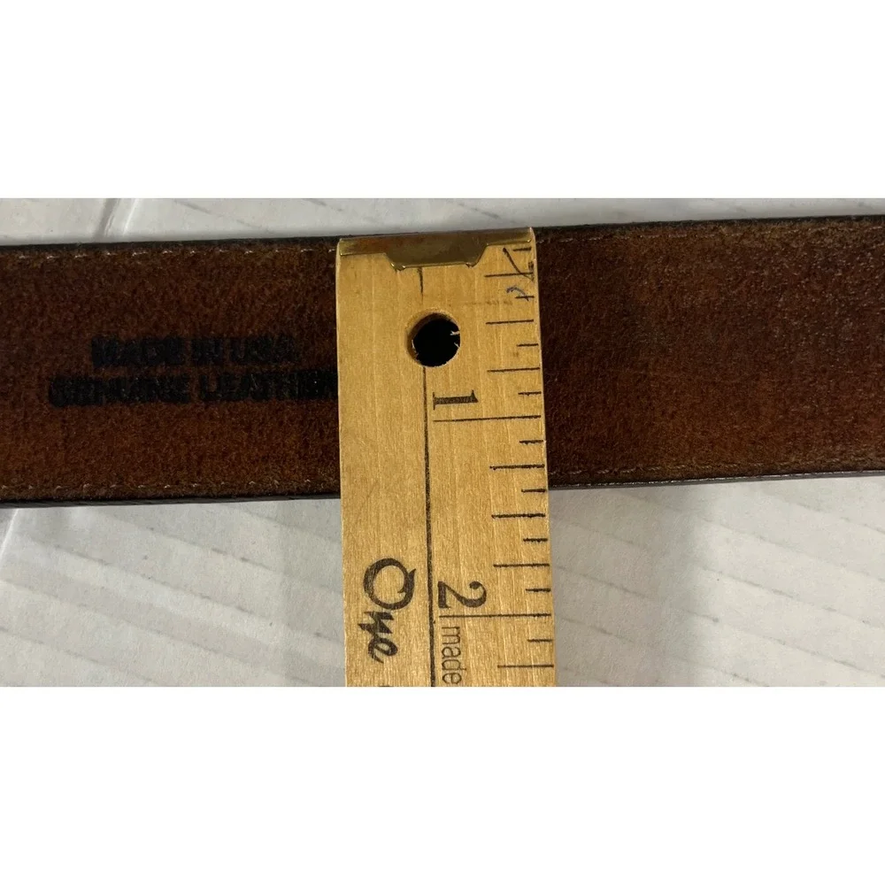 Silver Creek Belt Men 36 Brown‎ Western Floral Embossed Genuine Leather USA